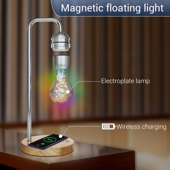 Levitating Floating Light Bulb with Wireless Phone Charger FREE SHIPPING