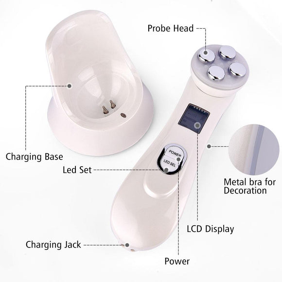 Mesoterapia Facial 5 in 1 LED Skin Tightening - RF EMS Photon Light Therapy - FREE SHIPPING