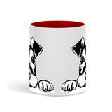 Shnauzer Dog Peek 11oz ceramic mug