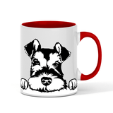 Shnauzer Dog Peek 11oz ceramic mug