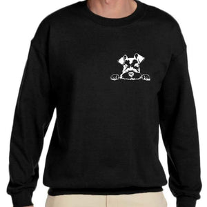 Mini Shnauzer Peeking - Unisex Sweatshirt